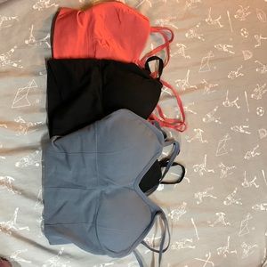 3 pack padded sports bras size small used only a couple of times